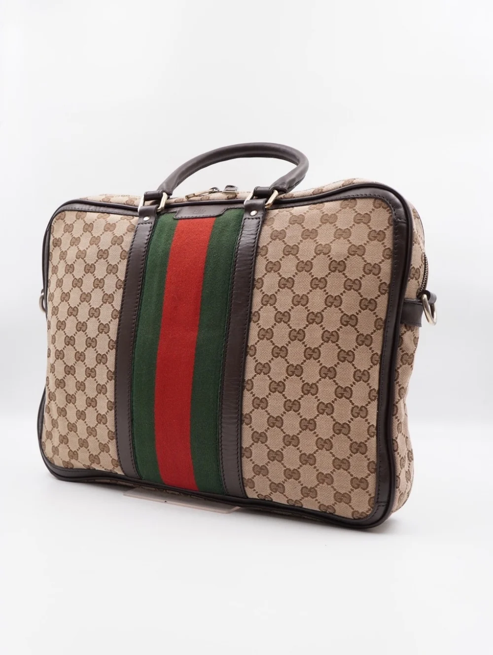 CH46 ❤️ GUCCI GG Monogram Web Briefcase
